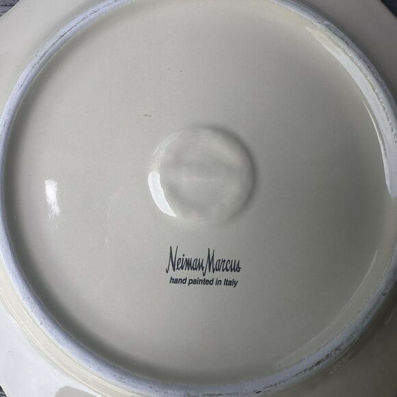 Neiman Marcus 9.5"‎ Salad Plate Hand Painted Italy Tuscany Multicolor Geometric - Picture 5 of 6